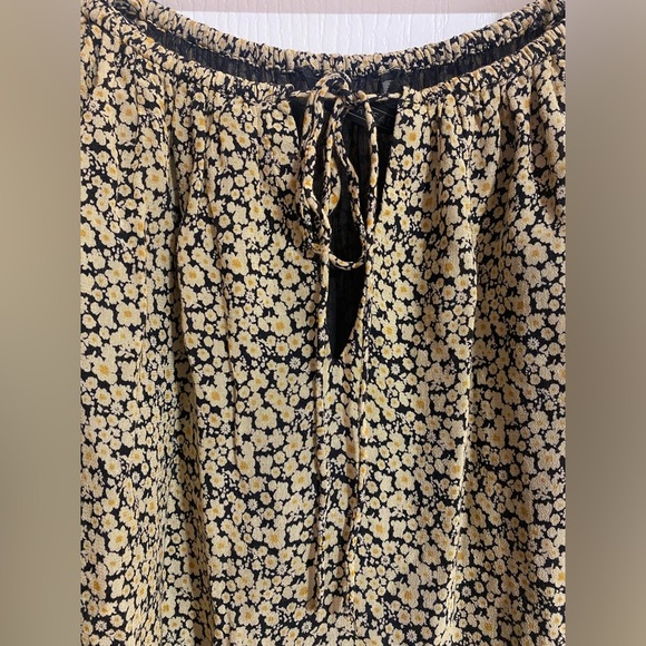 Zara Off Cold Shoulder Mini Floral Boho Long Sleeve Flowy Dress Size Large - Picture 5 of 13